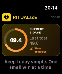 Ritualize BioAge and daily progress on Apple Watch
